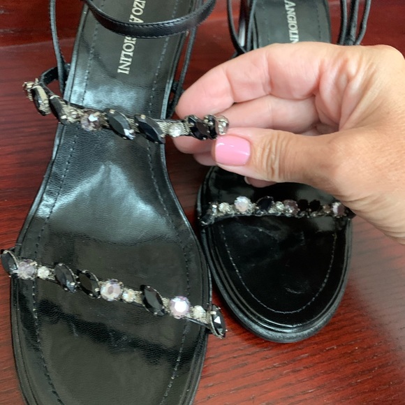 Vintage ENZO ANGIOLINI 8 1/2 in box wedge sandals - Picture 5 of 14